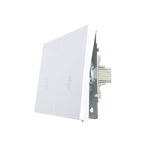 Выключатель проходной Lezard Zima 704-0288-106QC 2 клавиши безвинтовой зажим/клемма белый