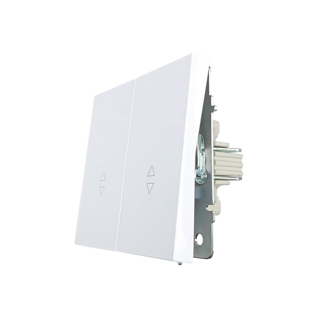 Выключатель проходной Lezard Zima 704-0288-106QC 2 клавиши безвинтовой зажим/клемма белый