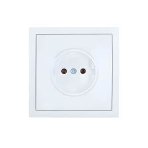 Розетка Lezard Zima 704-0288-121BQC безвинтовой зажим/клемма без заземления белая