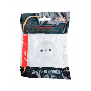 Розетка Lezard Zima 704-0288-121BQC безвинтовой зажим/клемма без заземления белая