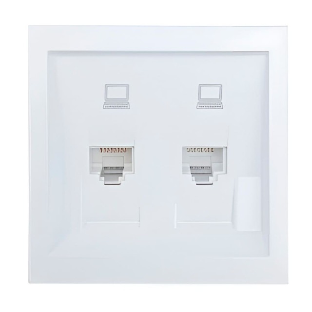 Розетка компьютерная Lezard Zima 704-0288-141 2 гнезда белый Розетка компьютерная Lezard Zima 704-0288-141 2 гнезда белый