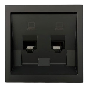 Розетка компьютерная Lezard Zima 704-4288-141 2 места черный бархат