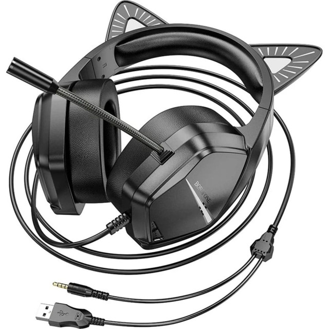 Наушники Borofone BO106 BT полноразмерные с микрофоном розовый