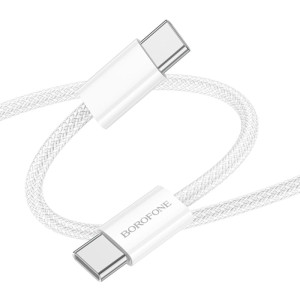 Кабель Borofone BX103 O9492 Type-C-Type-C 60W белый 1 м