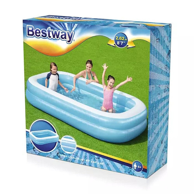 Бассейн надувной Bestway 54006 детский 262*175*51 см Бассейн надувной Bestway 54006 детский 262*175*51 см