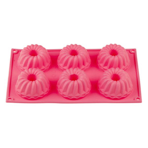 Форма для выпечки Perfecto Linea Fruit Dove 20-003729 силиконовая прямоугольная на 6 кексов 28.5*17.5*4 см