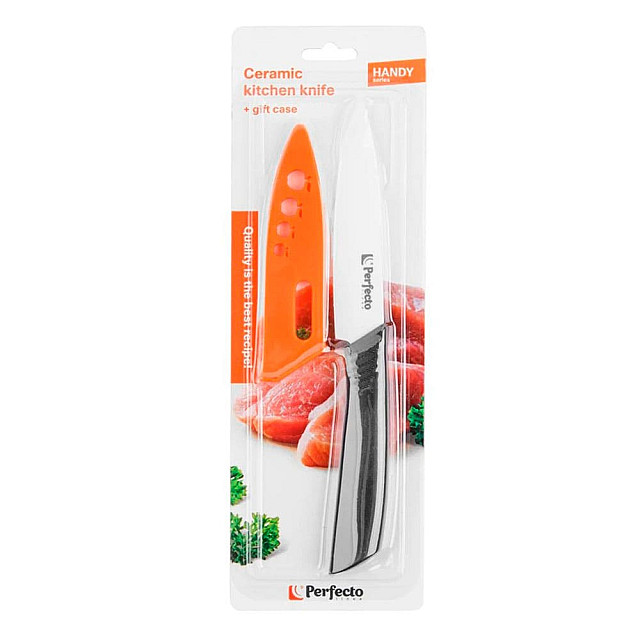 Нож кухонный Perfecto Linea Handy 21-493524 керамический 10.5 см + чехол