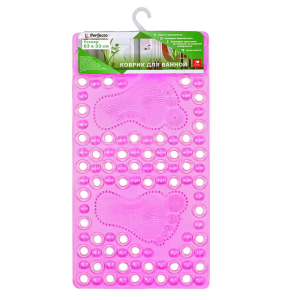 Коврик для ванной Perfecto Linea 22-643606 прямоугольный 63*33 см розовый