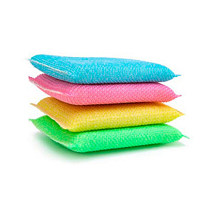 Мочалка хозяйственная QH2-16 4 шт