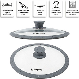Крышка Perfecto Linea Handy Plus 25-024320 стеклянная с силиконовым ободом 24 см