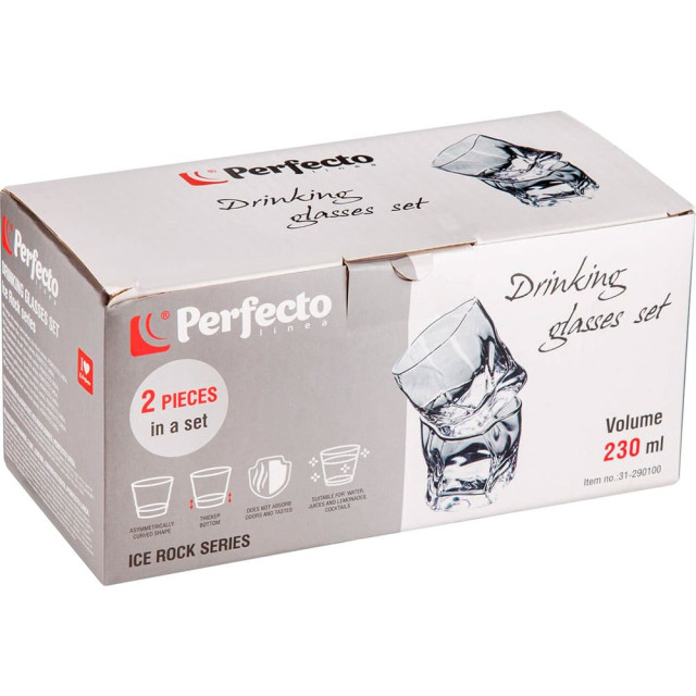 Набор стаканов Perfecto Linea Ice Rock 31-290100 230 мл 2 шт