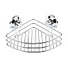 Полка для ванной Perfecto Linea Fix Lock 35-342240 угловая хром