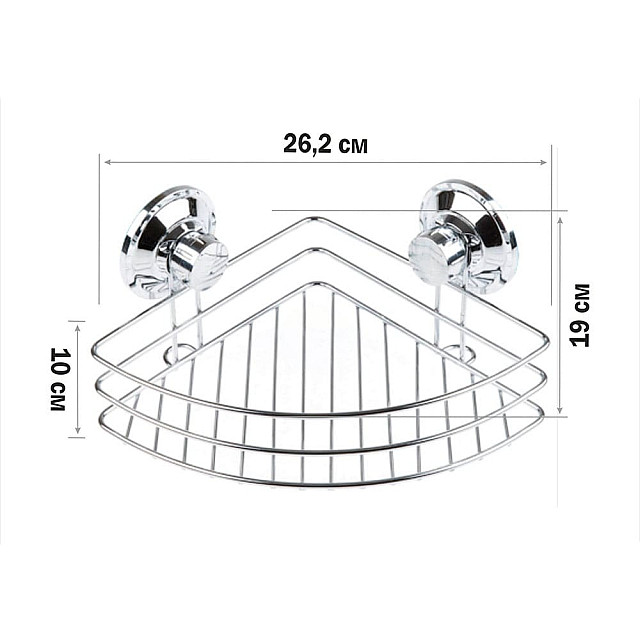 Полка для ванной Perfecto Linea Fix Lock 35-342240 угловая хром