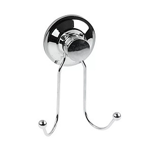 Крючок двойной Perfecto Linea Fix Lock 35-344720 настенный на вакуумной присоске хром
