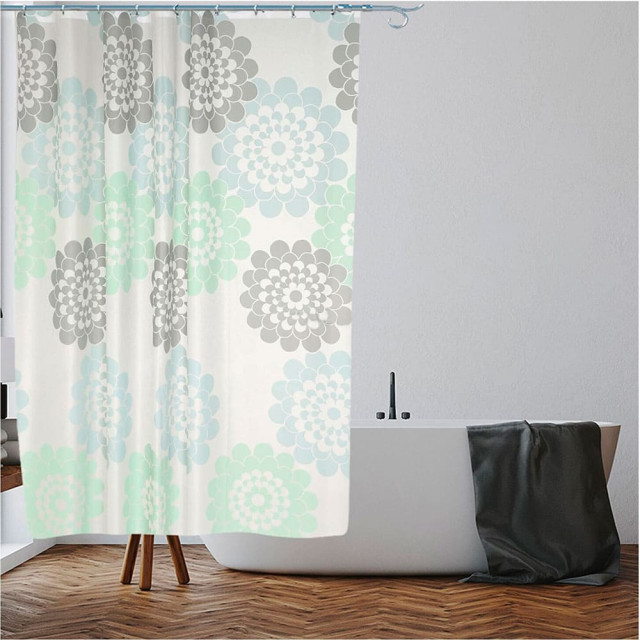 Шторка для ванной Perfecto linea 36-118005 180*180 см цветы