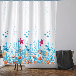 Шторка для ванной Perfecto Linea Harmony 36-118009 180*180 см подводный мир