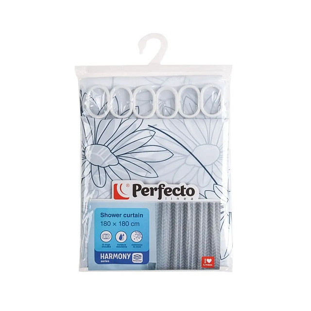 Шторка для ванной Perfecto Linea Harmony 36-118015 180*180 см цветы Шторка для ванной Perfecto Linea Harmony 36-118015 180*180 см цветы