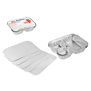 Форма для запекания Perfecto Linea 45-322175 с крышкой алюминиевая 5 шт