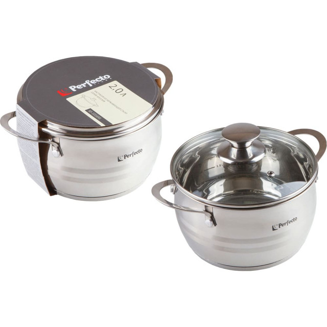Кастрюля Perfecto Linea Arcelia 50-101695 из нержавеющей стали 2 л