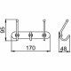 Вешалка Frap F201-3 3 крючка