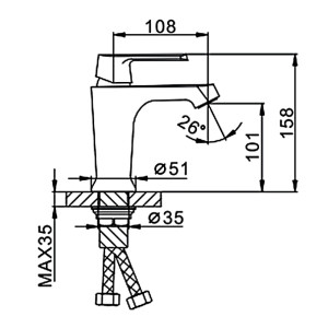 Смеситель для раковины Frap F1031 белый/хром
