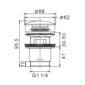 Донный клапан Frap F60 хром