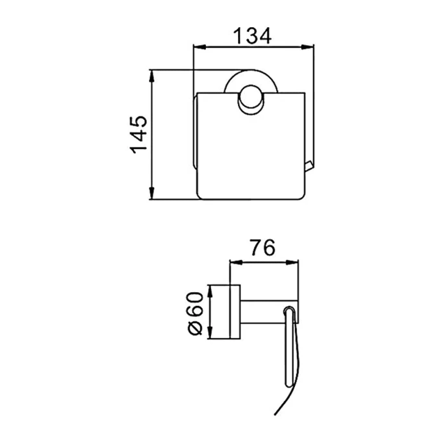 Бумагодержатель Frap F30203 черный