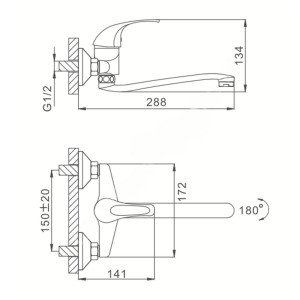 Смеситель Frap F4603 настенный