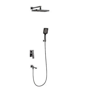 Душевая система Frap F7176-6 скрытого монтажа черная