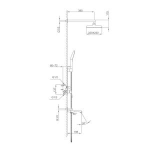 Душевая система Frap F7176-9 скрытого монтажа