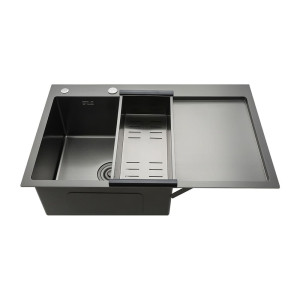 Мойка для кухни Gappo GS7850-6L стальная черная