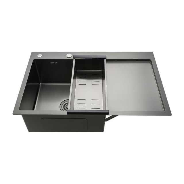 Мойка для кухни Gappo GS7850-6L стальная черная