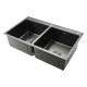 Мойка кухонная Gappo GS8350-6 стальная две чаши черная 830*500*215 мм Мойка кухонная Gappo GS8350-6 стальная две чаши черная 830*500*215 мм