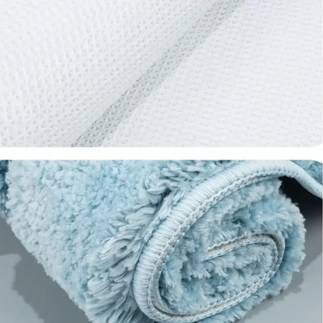 Коврик Gappo G85401 для ванной комнаты полиэстер голубой 50*80 см