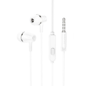 Наушники Borofone BM69 84369 внутриканальные c микрофоном белый