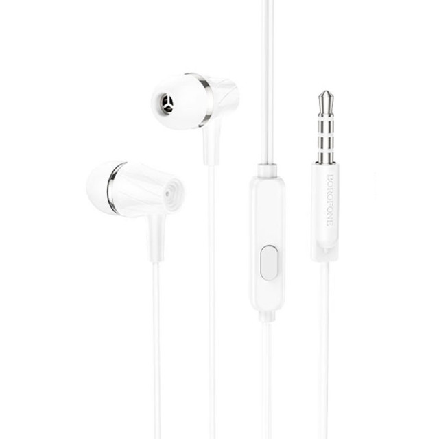 Наушники Borofone BM69 84369 внутриканальные c микрофоном белый