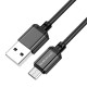 Кабель Borofone BX87 89029 MicroUSB USB 2.4А черный 1 м