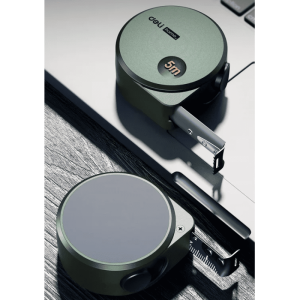 Рулетка Deli HS HT8519L 19 мм*5 м Soft Touch зеленый