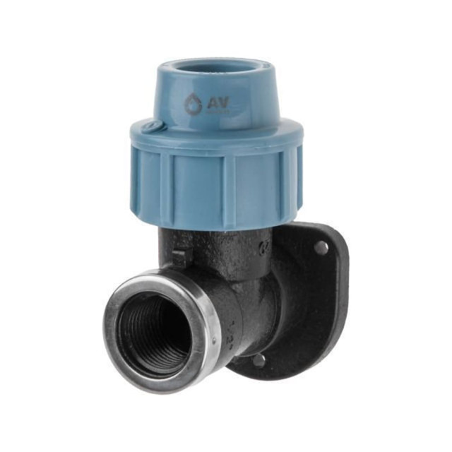 Колено AV Engineering AVE1012534 ПЭ 25 с креплением на стену