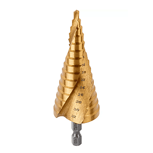 Сверло ступенчатое Gepard GP0304-32 по металлу HSS TIN 4-32 мм