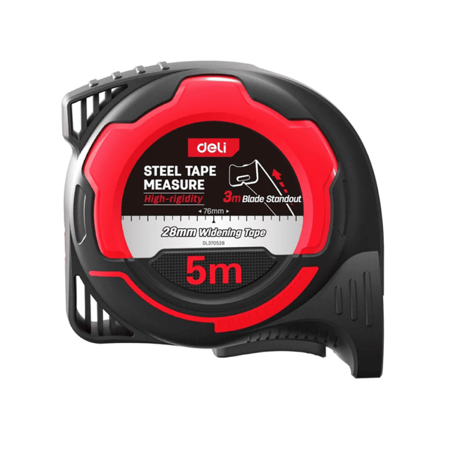 Рулетка Deli 377528 5 м* 28 мм обрезиненный корпус