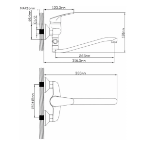 Смеситель для ванны AV Engineering AVROM7-A102-221 серия ROM D40