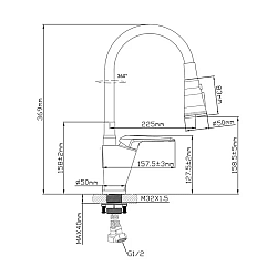 Смеситель для кухни AV Engineering серия POS AVPOS4-A172-141 D35