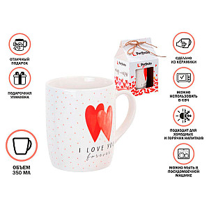 Кружка Perfecto Linea Love Hearts-1 30-063601 керамическая 350 мл