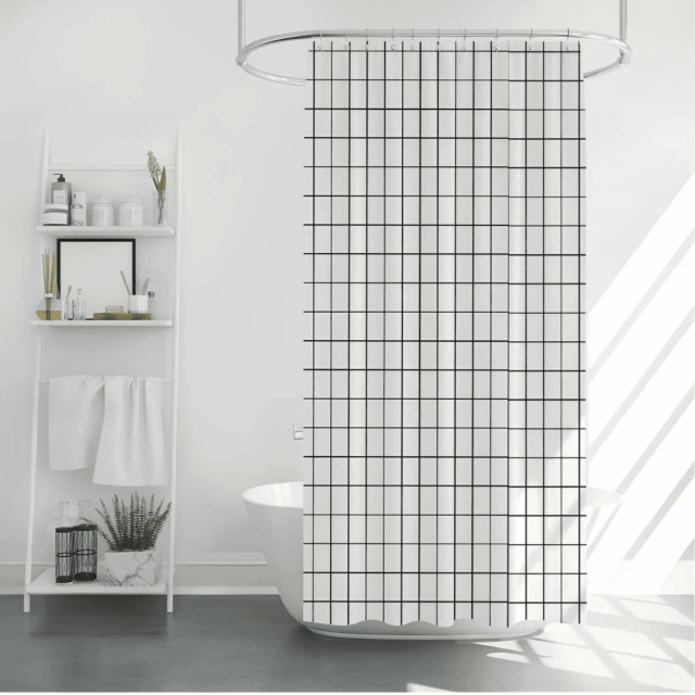 Шторка для ванной Perfecto Linea Harmony 36-118203 180*180 см клетка