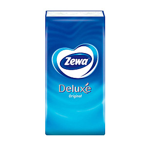 Платки носовые Zewa Deluxe 3 слойные с теснением белые неароматизированные