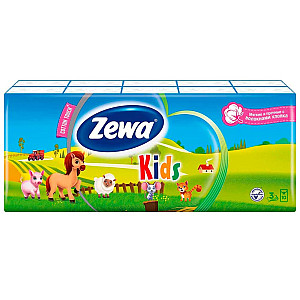Платки носовые Zewa Kids детские 3-слойные неароматизированные 10 шт