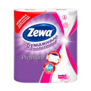 Полотенца бумажные Zewa Premium Декор 2 рулона