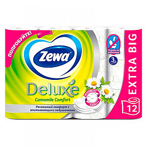 Бумага туалетная Zewa Deluxe ароматизированная ромашка 12 рулонов