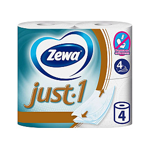 Бумага туалетная Zewa Just 1 без аромата 4рулона